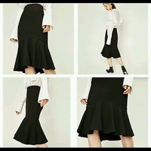 NEW!!! Zara ruffled midi skirt